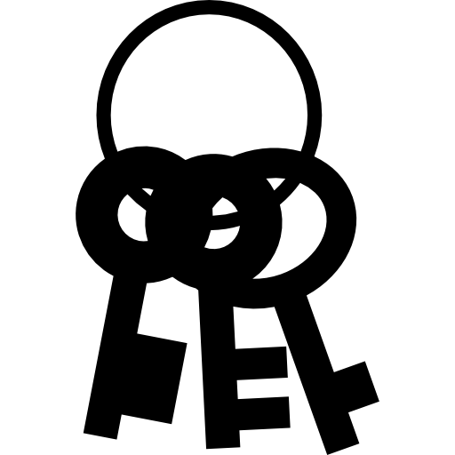 Keys group hanging of a circle